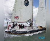 2023/24 Ocean Globe Yacht Race finish at Cowes UK - Team Maiden - 5th arrival&#60;br/&#62;Heather Thomas and her all girl Maiden crew finished the Ocean Globe Race at 12.30,16th April 2024. &#60;br/&#62;&#60;br/&#62;Photos by Tim Bishop/PPL&#60;br/&#62;