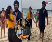 Kulhad Pizza Couple Viral Video: New video gets attention after their private Video got leaked. Sehaj and Gurpreet are breaking the internet with their new romantic video. The video happens to be from their Dubai vacation wherein they were seen enjoying their time at the beach. Watch Video to know more &#60;br/&#62; &#60;br/&#62;#KulhadPizzaCouple #KulhadIpizzaCoupleNewVideo&#60;br/&#62;~PR.132~
