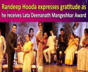 Bollywood’s esteemed and multi-talented actor Randeep Hooda recently received the esteemed Lata Deenanath Mangeshkar Award for his outstanding contributions to Indian cinema and his recent film Swatantrya Veer Savarkar. He expressed his gratitude and gave his respects to the Mangeshkar family. He also posted pictures from the ceremony where he was presented with the award.&#60;br/&#62;&#60;br/&#62;#randeephooda #swatantraveersavarkar #veersavarkar #entertainment #viral #celebupdate #bollywoodnews #entertainment