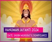 Hanuman Jayanti is an auspicious Hindu festival celebrating the birth of Lord Hanuman. Hanuman Jayanti 2024 will be celebrated on Tuesday, April 23. Purnima Tithi will begin at 03:25 am on April 23 and end at 05: 18 am on April 24. On this auspicious day, devotees wake up early, bathe &amp; visit Hanuman temples to offer prayers and seek blessings. Devotees recite the Hanuman Chalisa, bhajans and read the scriptures related to Lord Hanuman. Hanuman is worshipped as a deity who can gain victory over evil and provide protection. Devotees visit Hanuman temples to seek blessings. Watch the video to know more.&#60;br/&#62;