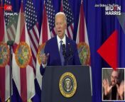 During a speech in Tampa Tuesday, President Biden made fun of Donald Trump for the former president’s recent foray into Bible sales. Veuer’s Matt Hoffman has the story.