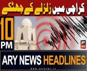 #Karachi #Earthquake #karachinews #headlines &#60;br/&#62;&#60;br/&#62;PM Sharif assures Sindh CM of solving funds release, other issues&#60;br/&#62;&#60;br/&#62;Is China ready to put solar panels out at sea?&#60;br/&#62;&#60;br/&#62;Gold rates go up in Pakistan&#60;br/&#62;&#60;br/&#62;Fawad Chaudhry’s protective bail extended in 36 cases&#60;br/&#62;&#60;br/&#62;Three cops injured as DPO’s vehicle overturned near Quetta&#60;br/&#62;&#60;br/&#62;LHC declares ECP’s recounting order in NA-79 as void&#60;br/&#62;&#60;br/&#62;Military courts case: SC accepts pleas seeking formation of larger bench&#60;br/&#62;&#60;br/&#62;Traders body threatens protest against Tajir Dost tax scheme&#60;br/&#62;&#60;br/&#62;PM Shehbaz Sharif arrives in Karachi on day-long visit&#60;br/&#62;&#60;br/&#62;Russia detains deputy defence minister for corruption&#60;br/&#62;&#60;br/&#62;Follow the ARY News channel on WhatsApp: https://bit.ly/46e5HzY&#60;br/&#62;&#60;br/&#62;Subscribe to our channel and press the bell icon for latest news updates: http://bit.ly/3e0SwKP&#60;br/&#62;&#60;br/&#62;ARY News is a leading Pakistani news channel that promises to bring you factual and timely international stories and stories about Pakistan, sports, entertainment, and business, amid others.