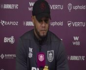 Burnley boss Vincent Kompany on facing out of form Manchester United, the integrity of referees and battle to avoid relegation from the Premier League&#60;br/&#62;Burnley, Lancashire, UK