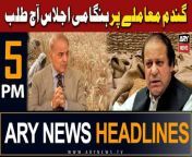 #nawazsharif #headlines #PTI #supremecourt #sherafzalmarwat #pmshehbazsharif #qazifaezisa &#60;br/&#62;&#60;br/&#62;۔PTI ‘decides’ to appoint Sheikh Waqas Akram as PAC chairman&#60;br/&#62;&#60;br/&#62;۔Nawaz Sharif summons meeting on wheat issue&#60;br/&#62;&#60;br/&#62;۔PTI chief hails SC’s decision on SIC reserved seats&#60;br/&#62;&#60;br/&#62;Follow the ARY News channel on WhatsApp: https://bit.ly/46e5HzY&#60;br/&#62;&#60;br/&#62;Subscribe to our channel and press the bell icon for latest news updates: http://bit.ly/3e0SwKP&#60;br/&#62;&#60;br/&#62;ARY News is a leading Pakistani news channel that promises to bring you factual and timely international stories and stories about Pakistan, sports, entertainment, and business, amid others.&#60;br/&#62;&#60;br/&#62;Official Facebook: https://www.fb.com/arynewsasia&#60;br/&#62;&#60;br/&#62;Official Twitter: https://www.twitter.com/arynewsofficial&#60;br/&#62;&#60;br/&#62;Official Instagram: https://instagram.com/arynewstv&#60;br/&#62;&#60;br/&#62;Website: https://arynews.tv&#60;br/&#62;&#60;br/&#62;Watch ARY NEWS LIVE: http://live.arynews.tv&#60;br/&#62;&#60;br/&#62;Listen Live: http://live.arynews.tv/audio&#60;br/&#62;&#60;br/&#62;Listen Top of the hour Headlines, Bulletins &amp; Programs: https://soundcloud.com/arynewsofficial&#60;br/&#62;#ARYNews&#60;br/&#62;&#60;br/&#62;ARY News Official YouTube Channel.&#60;br/&#62;For more videos, subscribe to our channel and for suggestions please use the comment section.