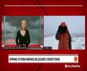 AccuWeather&#39;s Tony Laubach reported live from Kansas on the evening of March 25 as heavy snow and wind led to interstate closures.