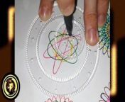 HOW TO DRAW various colorful designs with a spirograph and markers(VIDEO 1)