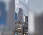 Shocking video: Taiwan earthquake creates waterfall from rooftop swimming pool from nametha sax videos