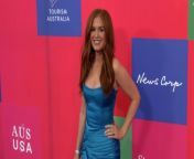 https://www.maximotv.com &#60;br/&#62;Broll footage: Australian actress Isla Fisher on the red carpet at the G&#39;Day AAA Arts Gala event held at the JW Marriott Hotel in Los Angeles, California USA on Saturday June 11th, 2022. “This video is available in HQ for editorial use only - Broadcast TV, online and worldwide use” ©MaximoTV