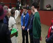 Princess Anne and the Doc Martin actor Martin Clunes visited the Wormwood Scrubs Pony Centre in West London to mark its 35th anniversary. &#60;br/&#62; Report by Ajagbef. Like us on Facebook at http://www.facebook.com/itn and follow us on Twitter at http://twitter.com/itn