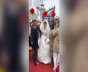 In China, a wedding ceremony turned into an even more memorable event, and a viral moment! When the bride&#39;s younger sister took an unexpected dive into a pool while trying to capture the perfect photo. Buzz60’s Maria Mercedes Galuppo has the story.