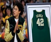 Houston native and former Baylor Bear, Brittney Griner, received a huge honor as the school retired her #42 jersey.