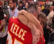 Taylor Swift kisses Travis Kelce after Super Bowl win