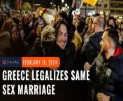 Greece’s parliament approves a bill allowing same-sex civil marriage on Thursday, February 15 giving same-sex couples the right to wed and adopt children.&#60;br/&#62;&#60;br/&#62;Full story: https://www.rappler.com/world/europe/greece-legalizes-same-sex-marriage/
