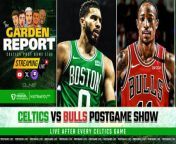 The Garden Report goes live following the Celtics game vs the Bulls. Catch the Celtics Postgame Show featuring Bobby Manning, Josue Pavon, Jimmy Toscano, A. Sherrod Blakely, and John Zannis as they offer insights and analysis from Boston&#39;s game in Chicago.&#60;br/&#62;&#60;br/&#62;This episode of the Garden Report is brought to you by:&#60;br/&#62;&#60;br/&#62;Nutrafol Men! Take the first step to visibly thicker, healthier hair. For a limited time, Nutrafol is offering our listeners ten dollars off your first month’s subscription and free shipping when you go to Nutrafol.com/MEN and enter the promo code GARDEN!&#60;br/&#62;&#60;br/&#62;FanDuel! Get buckets with your first bet on FanDuel, America’s Number One Sportsbook. Because right now, NEW customers get ONE HUNDRED AND FIFTY DOLLARS in BONUS BETS with any winning FIVE DOLLAR BET! That’s A HUNDRED AND FIFTY BUCKS – if your bet wins! Just, visit FanDuel.com/BOSTON and shoot your shot!&#60;br/&#62;&#60;br/&#62;Bet on all your favorite NBA players and teams with:&#60;br/&#62;&#60;br/&#62;● Quick Bets&#60;br/&#62;● Live Same Game Parlays&#60;br/&#62;● Exclusive Props&#60;br/&#62;● And more!&#60;br/&#62;&#60;br/&#62;FanDuel, Official Sportsbook Partner of the NBA.&#60;br/&#62;&#60;br/&#62;DISCLAIMER: Must be 21+ and present in select states. First online real money wager only. &#36;10 first deposit required. Bonus issued as nonwithdrawable bonus bets that expire 7 days after receipt. See terms at sportsbook.fanduel.com. FanDuel is offering online sports wagering in Kansas under an agreement with Kansas Star Casino, LLC. Gambling Problem? Call 1-800-GAMBLER or visit FanDuel.com/RG in Colorado, Iowa, Michigan, New Jersey, Ohio, Pennsylvania, Illinois, Kentucky, Tennessee, Virginia and Vermont. Call 1-800-NEXT-STEP or text NEXTSTEP to 53342 in Arizona, 1-888-789-7777 or visit ccpg.org/chat in Connecticut, 1-800-9-WITH-IT in Indiana, 1-800-522-4700 or visit ksgamblinghelp.com in Kansas, 1-877-770-STOP in Louisiana, visit mdgamblinghelp.org in Maryland, visit 1800gambler.net in West Virginia, or call 1-800-522-4700 in Wyoming. Hope is here. Visit GamblingHelpLineMA.org or call (800) 327-5050 for 24/7 support in Massachusetts or call 1-877-8HOPE-NY or text HOPENY in New York.&#60;br/&#62;&#60;br/&#62;#Celtics #NBA #GardenReport #CLNS