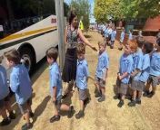 Henschke Primary School kinder kids go for a bus ride as part of NRMA&#39;s bus safety program in Wagga.