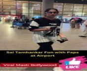 Sai Tamhankar Fun with Paps at Airport