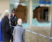 Barclays bank vandalised in Peterborough city centre from sabrina bank porn