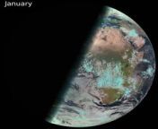 365 images of Earth, captured once a day by the EUMETSAT meteorological satellite, have been time-lapsed. (video looped)&#60;br/&#62;&#60;br/&#62;Credit: Simon Proud / NCEO / EUMETSAT
