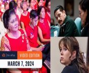 Today on Rappler – the latest news in the Philippines and around the world:&#60;br/&#62;- Imelda ‘on path to recovery’ after hospital confinement, says President Marcos&#60;br/&#62;- 4 more senators join Padilla in move to overturn Quiboloy contempt ruling&#60;br/&#62;- China ships in Benham Rise ‘bit of an escalation,’ says Marcos&#60;br/&#62;- Nikki Haley ends White House bid, clearing path for a Trump-Biden rematch&#60;br/&#62;- Jury finds armorer guilty in fatal &#39;Rust&#39; shooting&#60;br/&#62;&#60;br/&#62;https://www.rappler.com/video/daily-wrap/march-7-2024/