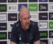 Everton boss Sean Dyche is looking forward to a trip to Old Trafford to face Manchester United but expects a tough game&#60;br/&#62;Everton training centre, Liverpool, England