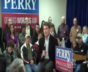 Presidential hopeful and Gov. Rick Perry (R-Tex.) on Tuesday told a pastor in Osceola, Iowa that the movie &#92;