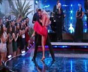 Heather Morris and Maks Chmerkovskiy dance while TLC performs &#92;