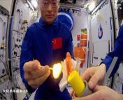 Chinese astronaut conduct a spherical flame experiment during an orbit to ground space lecture using a match and a candle. &#60;br/&#62;&#60;br/&#62;Note: Video is in Mandarin - No translation available. &#60;br/&#62;&#60;br/&#62;Credit: China Central Television