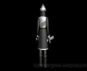 A video, of the Bodine 3D model. Bodine is equipped with his sword and dagger. Created by Scott Snider using 3DS MAX. Uploaded 04-03-2024.