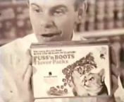 1960s Puss Boots dry cat food flavor pack TV commercial
