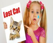 Diana lost her cat. She is very upset. Dad and Roma are looking for a lost kitten but find only other animals - a rabbit, a dog, a turtle, a goat. But Diana needs only her own pet.