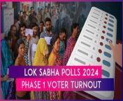 The first phase of voting for the 2024 Lok Sabha elections was held in 21 states and Union Territories today, April 19. Nearly 50% voter turnout was recorded till 3 pm across the states.&#60;br/&#62;