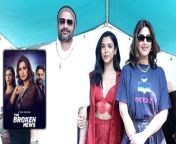 Stellar Star Cast of the &#39;Broken News Season 2&#39; including Sonali Bendre, Jaideep Ahlawat &amp; Shriya Pilgaonkar spotted for the mega promotional event at Mithibai College, Mumbai. The web-series is slated to premiere on ZEE5 from May 3rd, 2024.