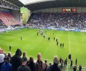 Latics players show appreciate to the fans at full time
