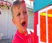 Roma and Diana Pretend Play with Playhouse for kids. Roma has a children&#39;s play house. He wanted to play there alone and did not let his sister. Then Diana built her own PlayHouse. Roma goes to Diana&#39;s house with presents and the Children play together. Funny video Compilation for kids.