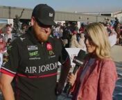 Nick Payne, spotter of the No. 45, catches up with Alex Weaver post-race at Talladega, praising the work the team has put in to bring a win to fruition.