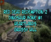 In Red Dead Redemption 2, there are lots of things to collect. This run will show you where I found my 1st DINOSAUR BONE COLLECTIBLE in the HEARTLANDS area of the map, on a GRASSY HILL.