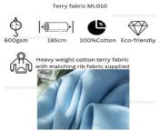 On dailymotion.com, we offer you a high-quality, 600gsm heavy weight terry fabric that is suitable for various applications. This fabric features a ultra soft terry surface and nice texture. You can buy it from https://www.binbinfabric.com/.