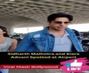 Sidharth Malhotra and Kiara Advani Spotted at Airport