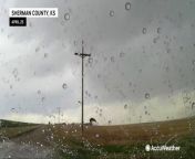Storm chasers Tony Laubach and Ed Grubb were in Sherman County, Kansas, where they found themselves caught in a severe hail storm on April 25.