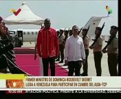 Prime Minister Roosevelt Skerrit of Dominica arrives in Venezuela to participate in the XXIII ALBA-TCP Summit. teleSUR