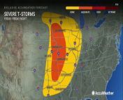 A risk for tornadoes and damaging hail will erupt in the Plains on Thursday and continue through the Midwest into the weekend.