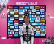 Cian Uijtdebroeks (Team &#124; Visma Lease a Bike) reaction after Stage 5 and always in Maglia Bianco.&#60;br/&#62;&#60;br/&#62;Video : @GirodItalia