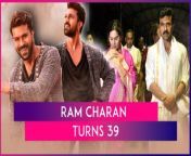 Ram Charan celebrated his 39th birthday by visiting the Sree Venkateswara temple in Tirupati, Andhra Pradesh, with his wife, Upasana, and daughter, Klin Kaara, to seek blessings. Pictures and videos from their temple visit went viral on social media. On his special day, the RRR actor received an outpouring of birthday wishes from colleagues, friends, and family.