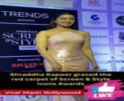 Shraddha Kapoor graced the red carpet of Screen &amp; Style Icons Awards