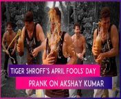 On April Fools&#39; Day, Tiger Shroff pulled off a funny prank on his &#39;Bade Miyan Chote Miyan&#39; co-star Akshay Kumar, leaving no room for dullness. On Monday, Tiger took to his Instagram handle and shared a hilarious video. The footage kicked off with Tiger vigorously shaking a large soda bottle before darting off to the garden to play. As Akshay joined the fun, the &#39;Baaghi&#39; actor throws him a curveball, insisting he fetch the bottle first. What follows is a classic prank as Tiger convinced Akshay to open the bottle, resulting in a fizzy explosion and soda dousing Akshay.&#60;br/&#62;