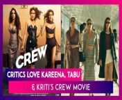 Tabu, Kareena Kapoor Khan and Kriti Sanon take flight as cabin crew in the recently released film Crew. Praised by critics, this heist comedy throws their characters&#39; seemingly ordinary lives into disarray as a conspiracy forces them to fight for freedom, but with a comedic twist.&#60;br/&#62;